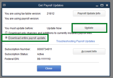 Get payroll update