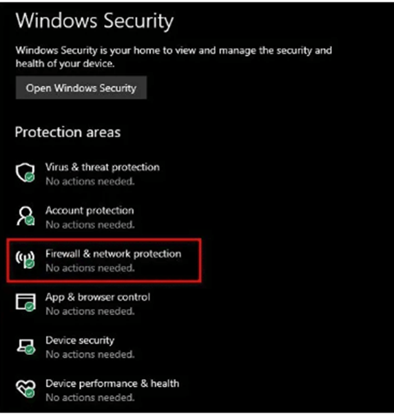 firewall and network protection