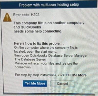 quickbooks h202 problem with multi user hosting setup