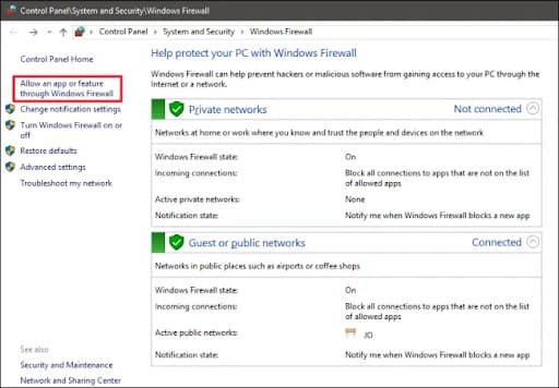 Configure Firewall Settings