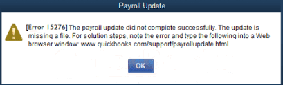 QuickBooks Error Code 15276