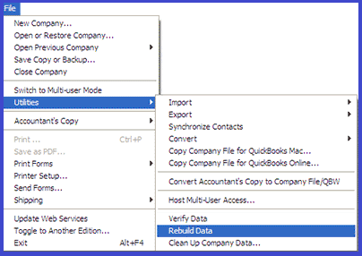 QuickBooks Error 6147, 0: Fix Company File Access 3 Verify and Rebuild the Company File